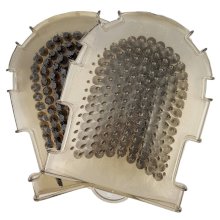 Rękawica do mycia koni, szara