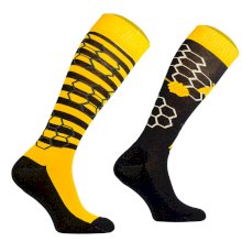 Podkolanówki jeździeckie Honey, czarno żółte