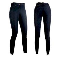 Bryczesy Rosegold Glamour z pełnym lejem Alos, czarne/rosegold