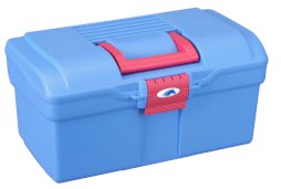 Skrzynka jeździecka na szczotki, błękitna