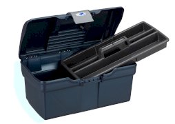 Skrzynka jeździecka na szczotki, granatowa