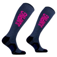 Wełniane podkolanówki zimowe dla jeźdźców, Jumping jeans pink