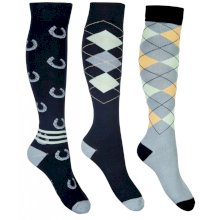 Podkolanówki HKM Cardiff, granatowy/szałwia