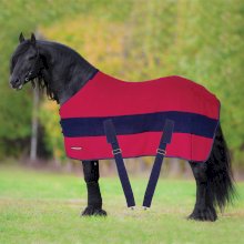 Derka polarowa z odpinanymi pasami Horsenjoy Jasmine, bordowo-granatowa