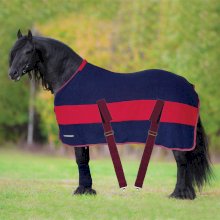 Derka polarowa z odpinanymi pasami Horsenjoy Jasmine, granatowo-bordowa