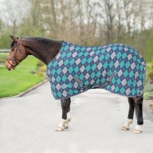 Derka polarowa z pasami Horsenjoy Dalia, szaro-turkusowa