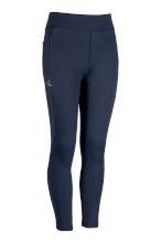 Dziecięce legginsy jeździeckie ocieplane Alice HKM lej silikon, czarne