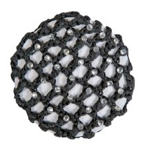 Siatka na włosy z diamencikami HKM, czarny