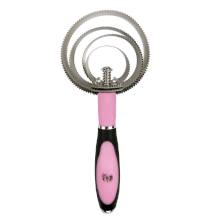 Zgrzebło metalowe York Modern, czarno-różowe