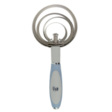 Zgrzebło metalowe York Modern, błekitno-szare