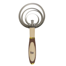 Zgrzebło metalowe York Modern, brązowo-beżowe