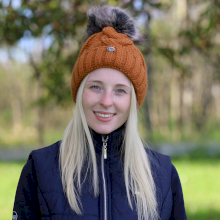 Czapka zimowa Horsenjoy Aida, karmelowa