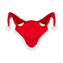 Nauszniki świąteczne z pomponami dla konia