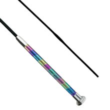 Bat ujeżdżeniowy York Aurora, czarny z tęczową rączką