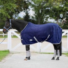 Derka polarowa z pasami York Britta, granatowa