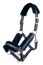 Kantar HKM Rosegold z futerkiem, granat/rosegold