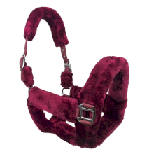 Kantar podszyty w całości futerkiem Horsenjoy Cuddly, bordowy