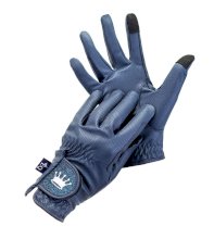 Rękawiczki jeździeckie Equestrian Queen Bali, granatowe