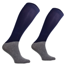 Podkolanówki jeździeckie z mikrofibry, 3-pak, granatowe