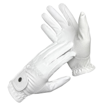 Rękawiczki jeździeckie na zawody Horsenjoy Vera, białe