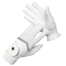 Rękawiczki jeździeckie na zawody Horsenjoy Thalia, białe