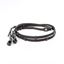 Szerokie wodze Kavalkade gripp antypoślizgowe ze stoperami, czarne