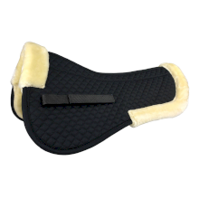 Podkładka pod siodło York Comfort z futerkiem, czarna