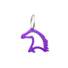 Breloczek York z otwieraczem głowa konia, fioletowy