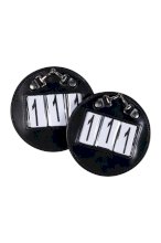 Numerek startowy ze skóry naturalnej, czarny