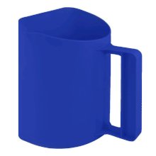 Miarka do paszy plastikowa, niebieska