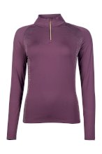 Koszulka funkcyjna do jazdy konnej HKM Basil, ciemny lila