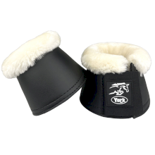 Kaloszki dla konia York Basic z futrem, czarne