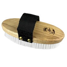 Szczotka z miękkim włosiem dla konia York Woody, drewniana