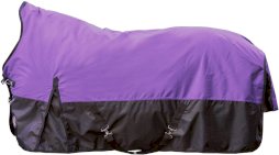 Ocieplana derka padokowa HKM PROVIDENCE, podwyższana szyja szyja, 1200D, 300g, lila-czarny