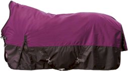 Derka HKM PROVIDENCE, podwyższana szyja, 1200D, 300g, kolor śliwka czarny