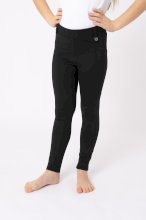 Dziecięce letnie legginsy do jazdy konnej Horze DEA, czarne