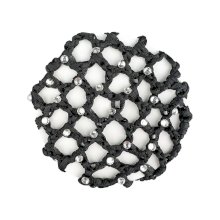 Siatka na włosy z kryształkami