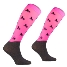 Podkolanówki jeździeckie neon pink