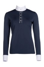 Koszula konkursowa z długim rękawem Emilia, granatowa