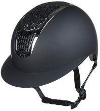 Kask jeździecki Glamour Shield, czarny/srebrny
