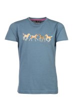T-shirt dziecięcy Pony Club, niebieski przydymiony