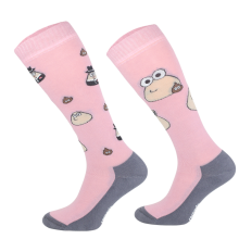 Podkolanówki Comodo do jazdy konnej, różowe Pou