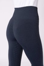 Legginsy jeździeckie bezszwowe Horze Nessa, granat