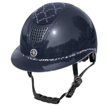 Kask jeździecki FairPlay QUANTINUM W-V SPOTLIGHT SHINY SILVER, granatowy