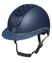 Kask jeździecki FairPlay QUANTINUM W-V SPOTLIGHT MATT SILVER, granatowy