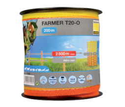 Tasma do ogrodzenia elektrycznego, 20mm, 200m długości