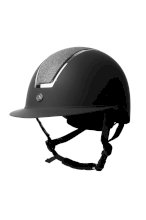 Kask Jeździecki Monarch II Metallic Glitter, czarny/srebrny