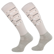 Podkolanówki jeździeckie funkcyjne na lato, szare/I love horse