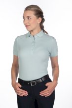 Koszulka jeździecka Polo Elisa, błękitna