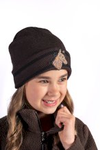 Czapka zimowa dziecięca Mia, ciemny brązowy